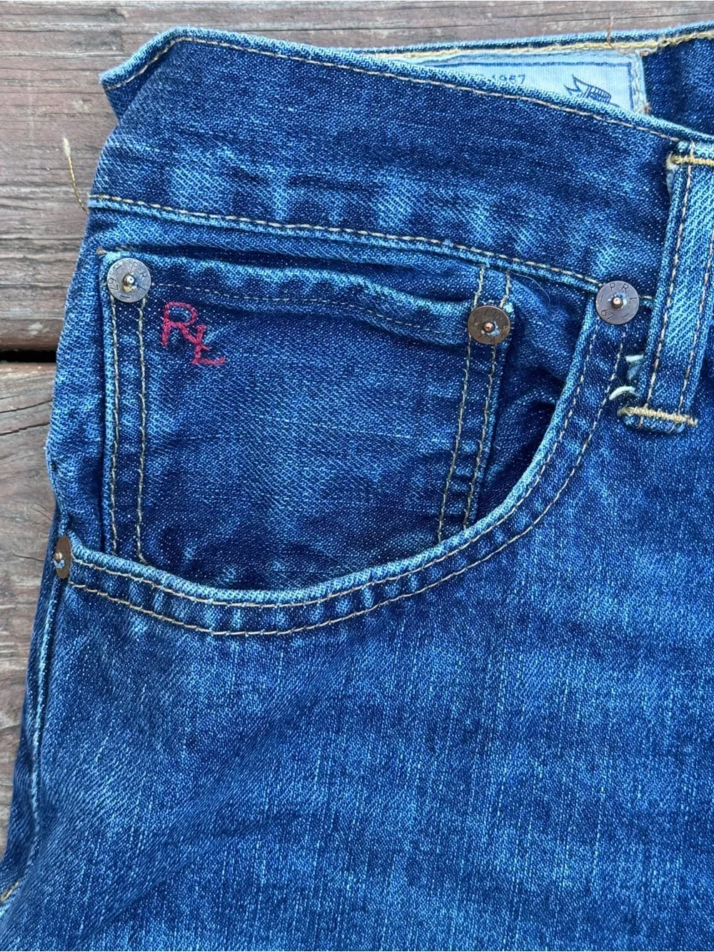 Polo Ralph Lauren Jeans Men’s 34x32 Blue Straight Leg Denim Dungarees Classic